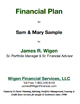 Sample Financial Plan Sample Financial Plan